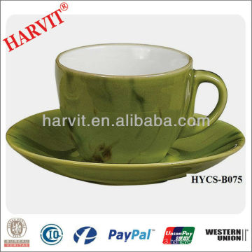 Reactive Glaze Green Color Tea Sets